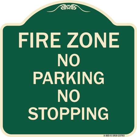 Signmission No Parking No Stopping Heavy-Gauge Aluminum Architectural Sign, 18" x 18", G-1818-23703 A-DES-G-1818-23703